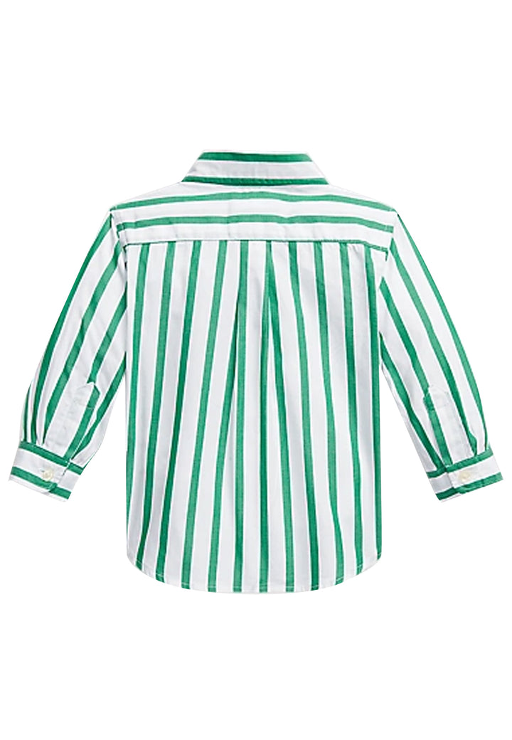 Ralph Lauren camicia bianca/verde bambino in cotone