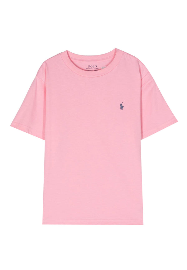 Ralph Lauren t-shirt rosa bambino in cotone