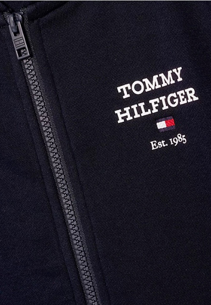 Tommy Hilfiger felpa blu navy bambino in cotone
