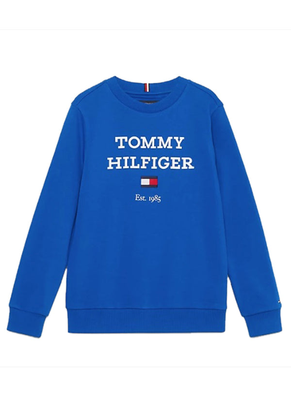 ViaMonte Shop | Tommy Hilfiger felpa blu neonato in cotone