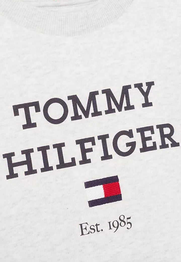 Tommy Hilfiger felpa grigia bambino in cotone